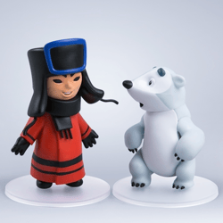 Collectible figurines 2pcs. Umka Soyuzmultfilm cartoon characters, Original