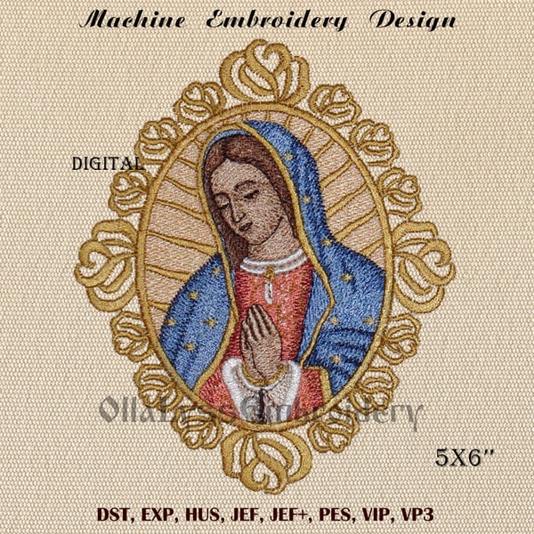 Our Lady Of Guadalupe machine embroidery design - Inspire Uplift