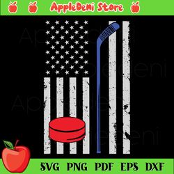 thin blue line american flag police hockey svg png, sport svg