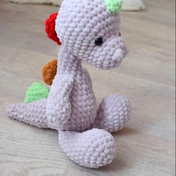 Crochet dinosaur pattern Amigurumi dinosaur pattern Plush dino pattern pdf Cute stuffed animals crochet pattern