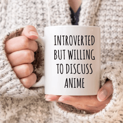 introverted but willing anime mug, anime coffee mug, anime gift, anime cup, japanese mug, anime lover gifts, manga mug