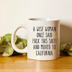 california cali mug, california gifts, long distance mug, san francisco mug, moving away gift, going away gift friend