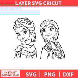 frozen elsa and anna, mickey mouse svg, disney birthday svg, disney bundle svg, dxf, png, digital file