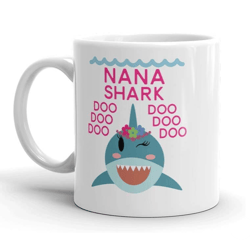 shark nana ceramic mug birthday mother's day christmas for mom mother grandma, mothers day gift, mothers day coffee mug