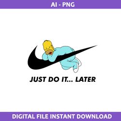 homer simpson nike just do it png, nike logo png, homer simpson png, ai digital file