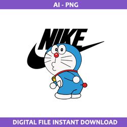 doremon nike png, nike logo png, doremon png, ai digital file
