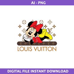 Minnie Louis Vuitton Png, Louis Vuitton Pattern Png, Minnie Png, Disney Fashion Brand Png, Ai Digital File