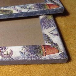 Two Photo Frames with Glass, Decoupage