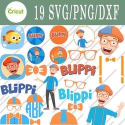 blippi svg, blippi bundle svg, png, dxf, cutting file, svg files for cricut, silhouette
