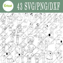griffin svg, griffin outline svg, griffin bundle svg, png, dxf, cutting file, svg files for cricut, silhouette