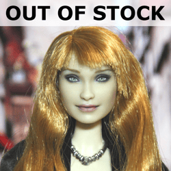 ooak custom barbie claire doll head repaint