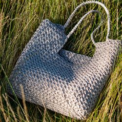 Tote raffia bag video tutorial, easy crochet bag pattern, step by step video, straw bag PDF pattern, easy crochet video