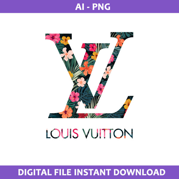 Flower Louis Vuitton Png, Louis Vuitton Logo Png, Flower Png, Fashion Brand  Png, Ai File