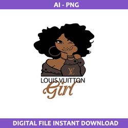 louis vuitton girl png, louis vuitton logo png, fashion brand png, ai digital file