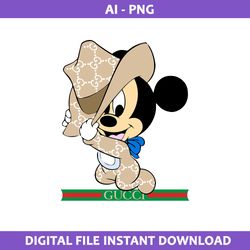 baby mickey gucci png, gucci logo png, mickey png, disney gucci png, ai digital file