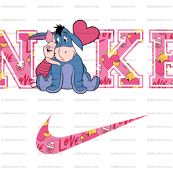 eeyore and piglet nike x nike png, logo brand png, winnie the pooh nike png, nike png, instant download, sublimation