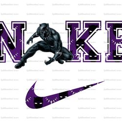 black panther nike png x nike png, logo brand png, black panther trendy nike png,superhero instant download, sublimation