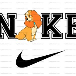 lady and the tramp nike png x nike png, logo brand png, lady png cartoon png, nike png, instant download, sublimation