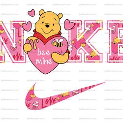 Winnie The Pooh Bee Mine x Nike Png, Logo Brand Png, Winnie The Pooh Png, Nike Png, Instant Download, Sublimation