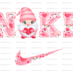 Cute Trendy Gnome Nike x Nike Png, Logo Brand Png, Love Gnome Nike Png, Nike Png, Instant Download, Sublimation