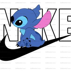trendy stitch x nike png, logo brand png, lilo and stitch nike png, nike png, instant download, sublimation
