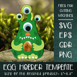 Four eyed Monster | Chocolate Egg Holder Template