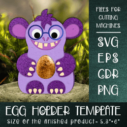 Funny Monster Chocolate Egg Holder Template