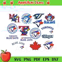 toronto blue jays team bundle svg png, mlb svg, sport svg