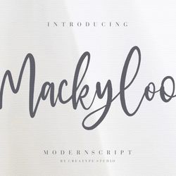 Mackyloo Modern Script Trending Fonts - Digital Font