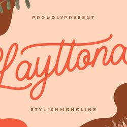 layttona stylish monoline trending fonts - digital font