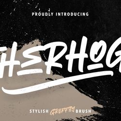 Therhog Graffiti Brush Trending Fonts - Digital Font