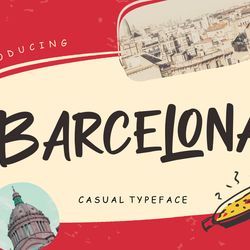 Barcelona Casual Typeface Trending Fonts - Digital Font