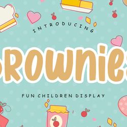 brownies fun children display trending fonts - digital font