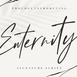 Enternity Signature Script Trending Fonts - Digital Font
