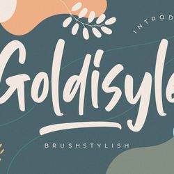 Goldisyle Brush Stylish Trending Fonts - Digital Font