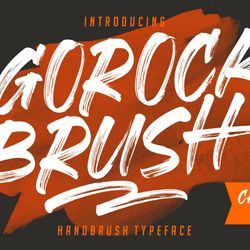gorock brush typeface trending fonts - digital font