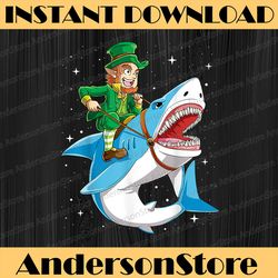 leprechaun riding shark png, st patricks day png, shark png, digital file, png high quality, sublimation