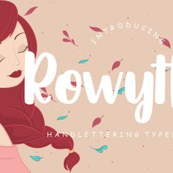 Rowytta Handlettering Typeface Trending Fonts - Digital Font