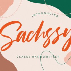 Sachssy Classy Handwritten Trending Fonts - Digital Font