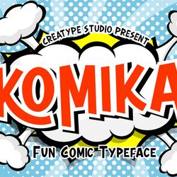 Komika Fun Comic Typeface Trending Fonts - Digital Font