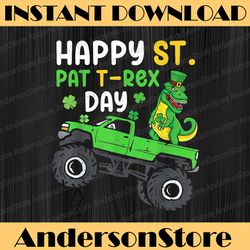 happy st pat trex daypng, st patrick's day trex png, digital file, png high quality, sublimation, instant download