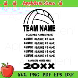 volleyball team svg, sport svg, volleyball svg, team member svg, volleyball team svg