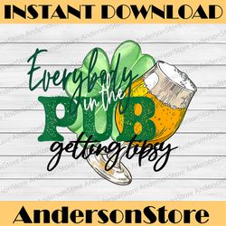 everybody in the pub getting png, funny beer saint patricks day png, beer png, digital file, png high quality
