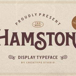 Hamston Display Vintage Trending Fonts - Digital Font