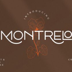 montrelo elegant sans serif trending fonts - digital font