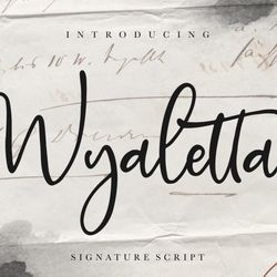 Wyaletta Signature Script  Trending Fonts - Digital Font
