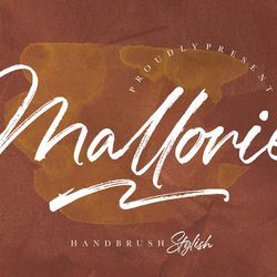mallorie handbrush stylish trending fonts - digital font
