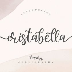 Cristabella Luxury Calligraphy Trending Fonts - Digital Font