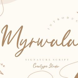 Myrwala Signature Script Trending Fonts - Digital Font