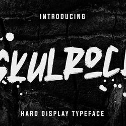 tskulrock hard display typeface rending fonts - digital font